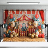 Aperturee - Aperturee Circus Balloon Star Cake Smash Photography Backdrop